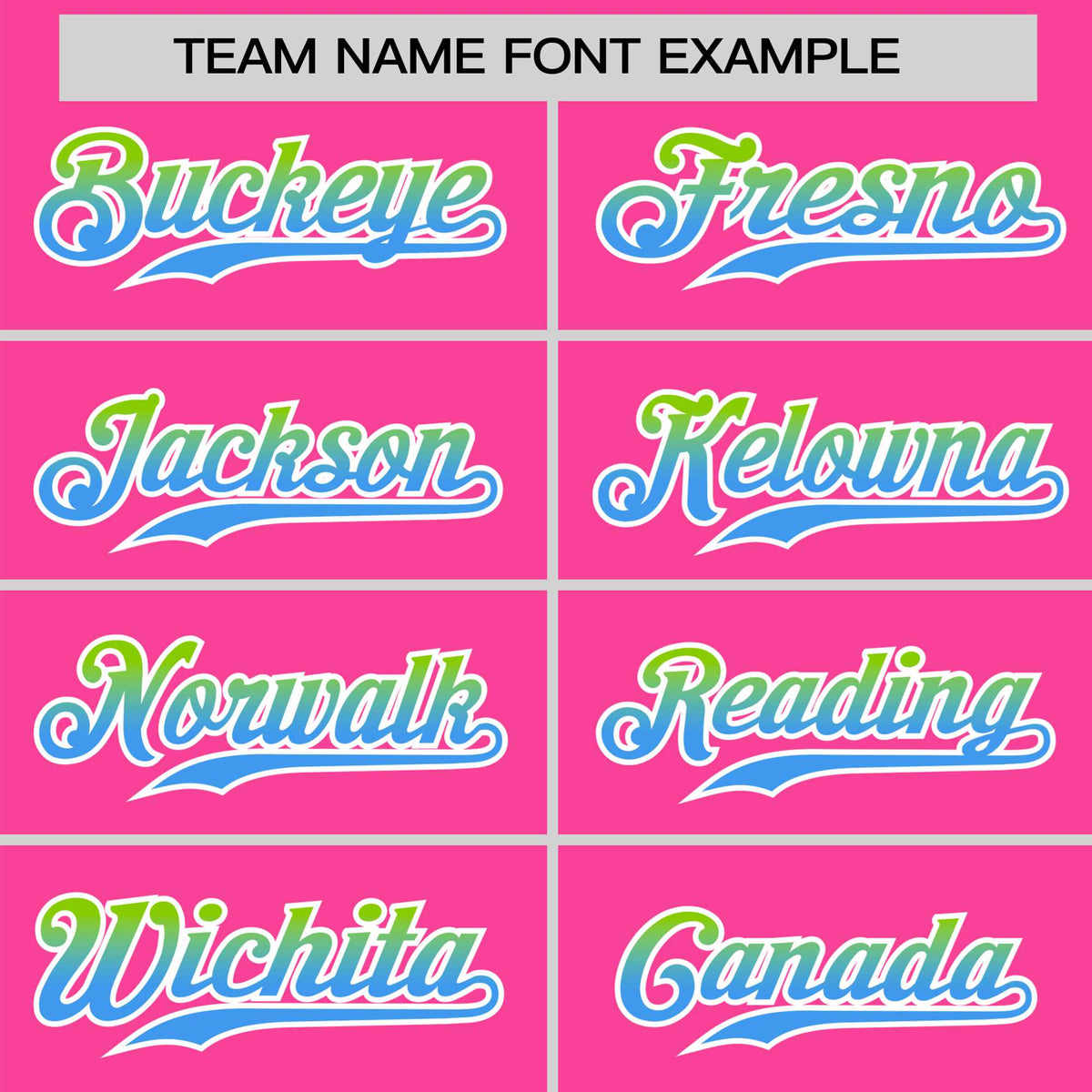 Custom Pink Neon Green-Powder Blue Gradient Fashion Authentic Baseball Jersey