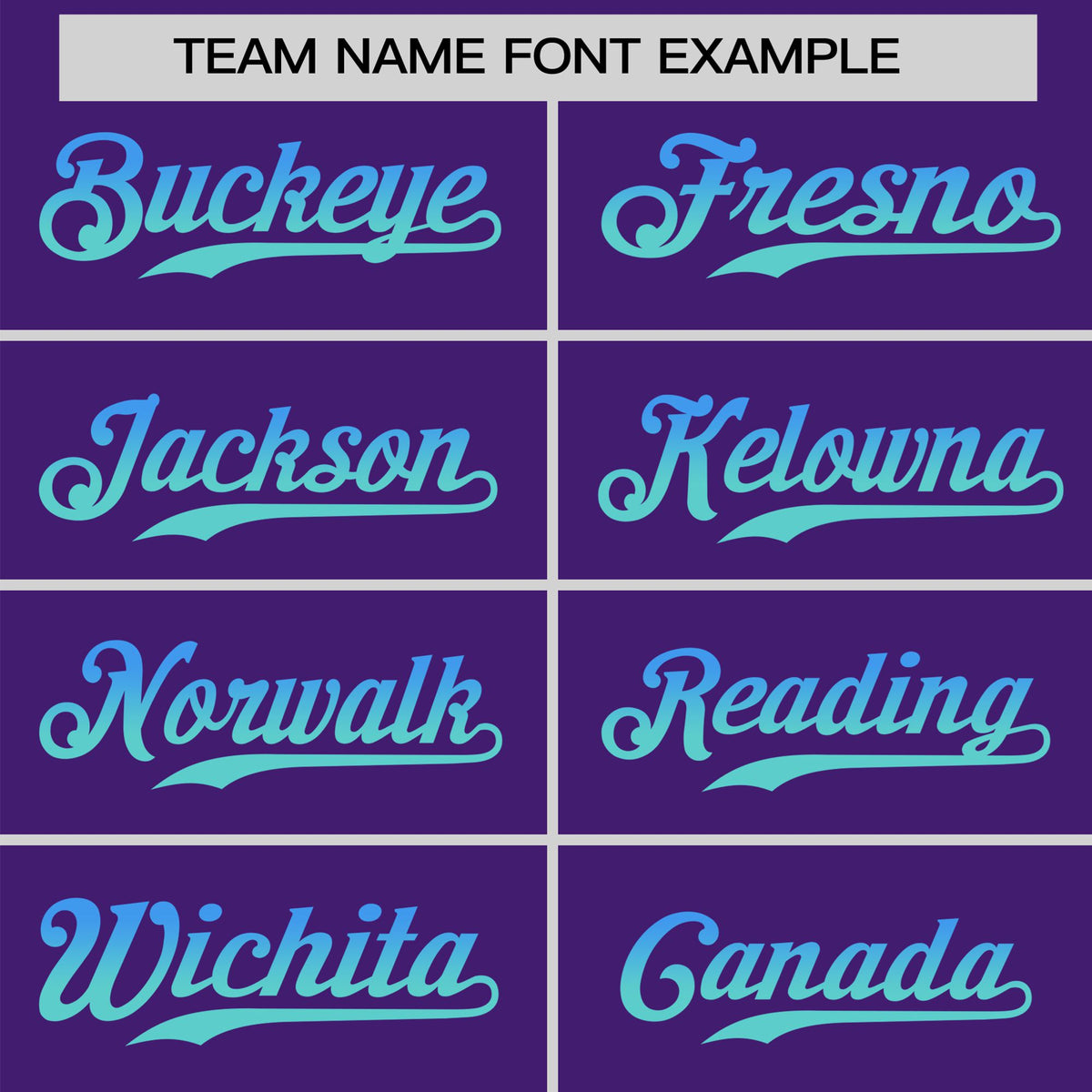 Custom Purple Powder Blue-Aqua Gradient Fashion Authentic Baseball Jersey