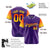 Custom Purple Orange-Gold Gradient Fashion Authentic Baseball Jersey