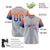 Custom Gray Orange-Royal Blue Gradient Fashion Authentic Baseball Jersey