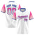 Custom White Pink-Light Pink Gradient Fashion Authentic Baseball Jersey