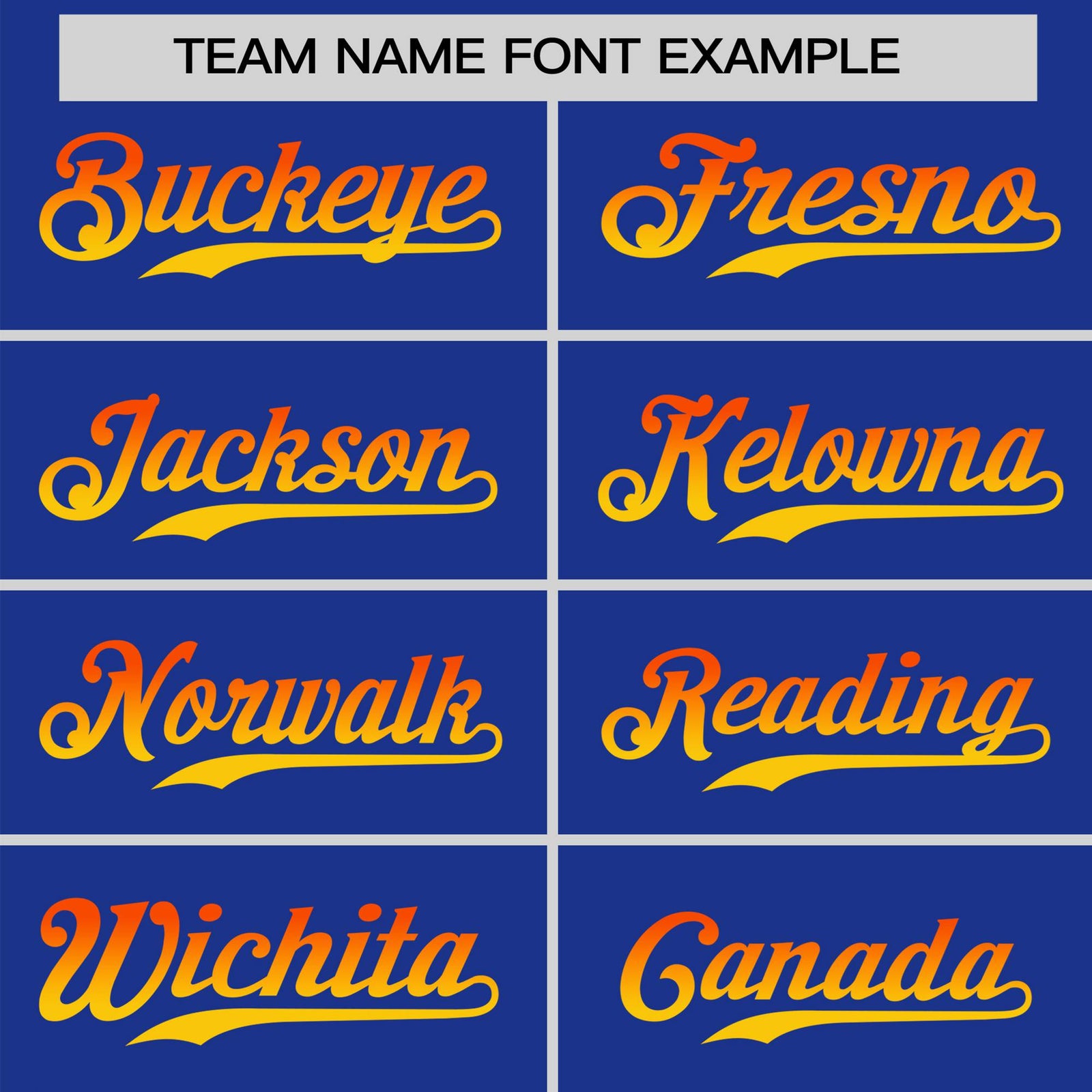 Custom Royal Blue Orange-Yellow Gradient Fashion Authentic Baseball Jersey