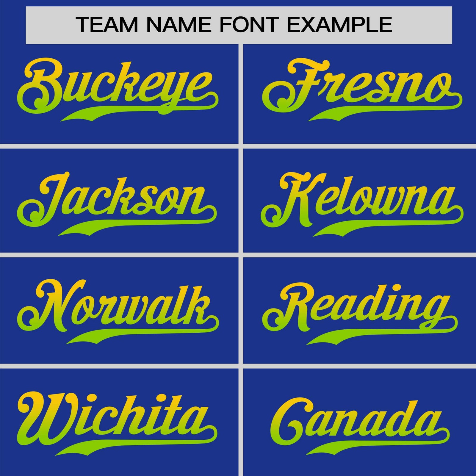 Custom Royal Blue Gold-Neon Green Gradient Fashion Authentic Baseball Jersey