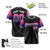 Custom Black Pink-Purple Gradient Fashion Authentic Baseball Jersey