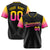 Custom Black Gold-Pink Gradient Fashion Authentic Baseball Jersey