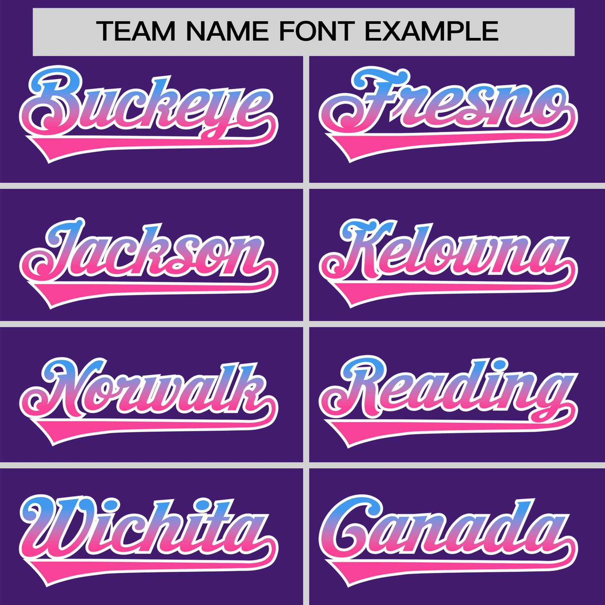 Custom Purple Powder Blue-Pink Gradient Fashion Authentic Baseball Jersey