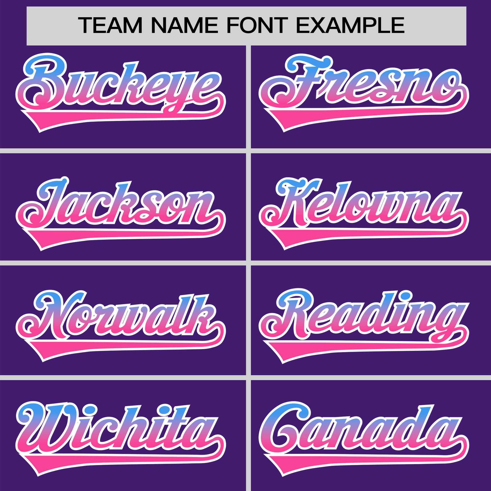 Custom Purple Powder Blue-Pink Gradient Fashion Authentic Baseball Jersey