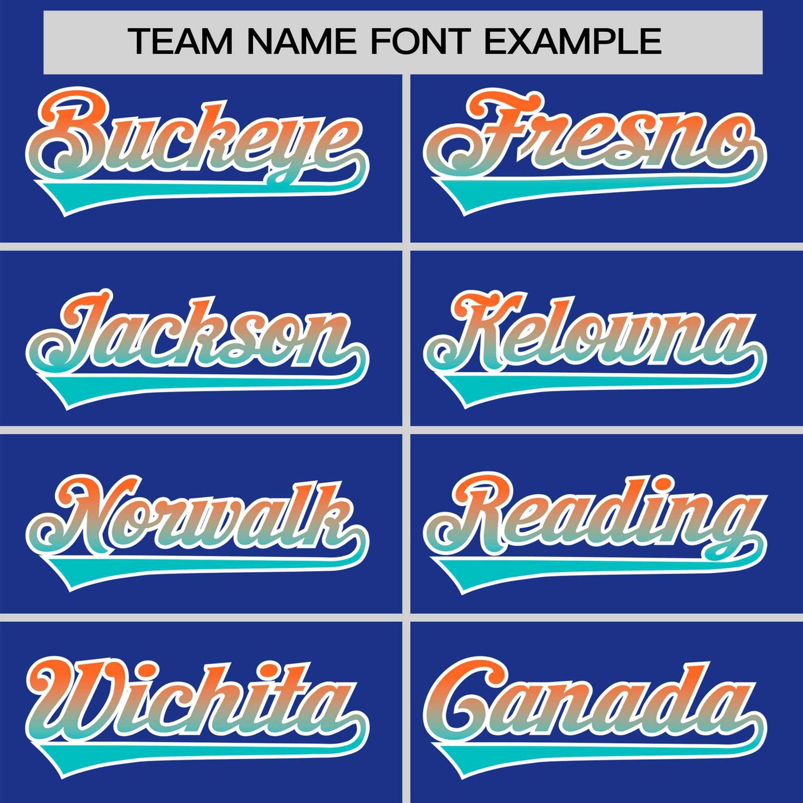 Custom Royal Blue Orange-Aqua Gradient Fashion Authentic Baseball Jersey