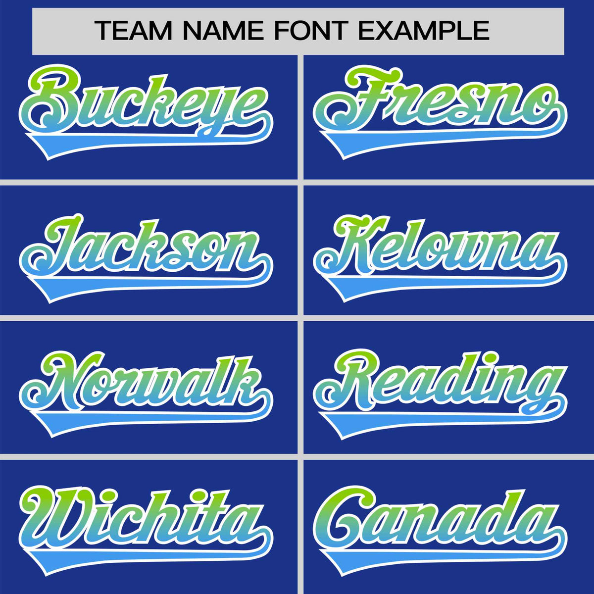 Custom Royal Blue Neon Green-Powder Blue Gradient Fashion Authentic Baseball Jersey