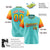 Custom Aqua Gold-Orange Gradient Fashion Authentic Baseball Jersey