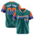 Custom Midnight Green Orange-Royal Blue Gradient Fashion Authentic Baseball Jersey