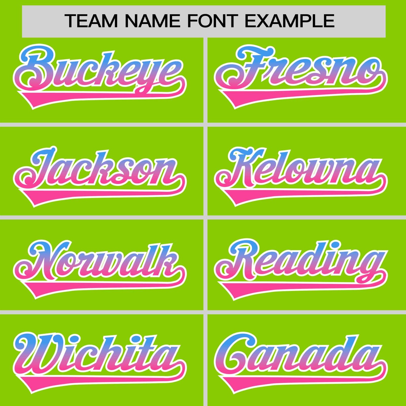 Custom Neon Green Powder Blue-Pink Gradient Fashion Authentic Baseball Jersey