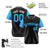 Custom Black Powder Blue-Blue Gradient Fashion Authentic Baseball Jersey