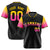 Custom Black Gold-Pink Gradient Fashion Authentic Baseball Jersey