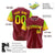 Custom Crimson Neon Green-Gold Gradient Fashion Authentic Baseball Jersey