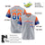 Custom Gray Orange-Royal Blue Gradient Fashion Authentic Baseball Jersey