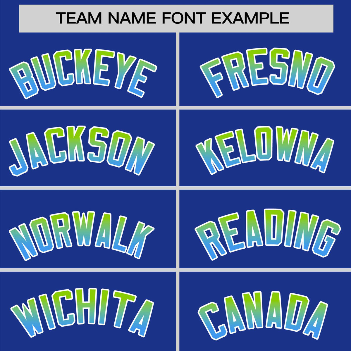 Custom Royal Blue Neon Green-Powder Blue Gradient Fashion Authentic Baseball Jersey