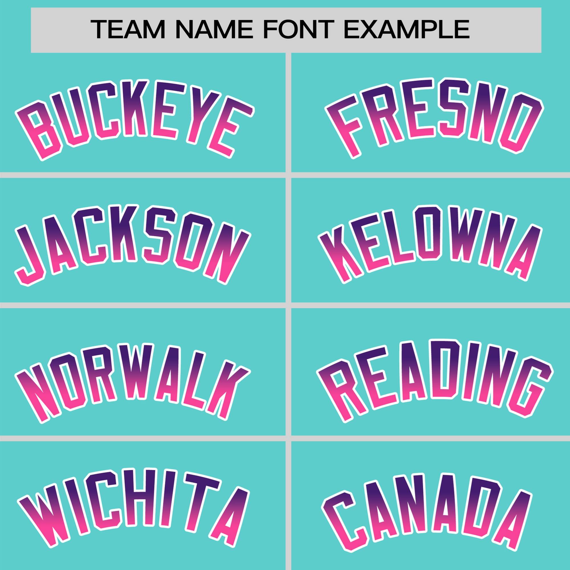 Custom Aqua Purple-Pink Gradient Fashion Authentic Baseball Jersey