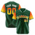 Custom Green Orange-Gold Gradient Fashion Authentic Baseball Jersey