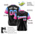 Custom Black Powder Blue-Pink Gradient Fashion Authentic Baseball Jersey