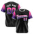 Custom Black Pink-Purple Gradient Fashion Authentic Baseball Jersey