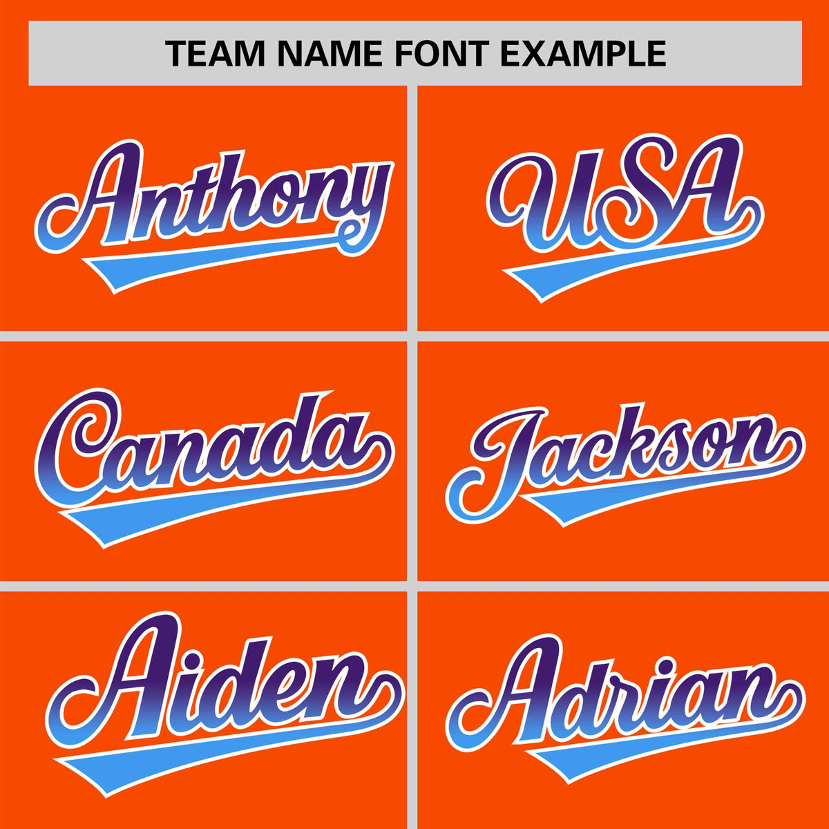 Custom Orange Purple-Powder Blue Gradient Fashion Authentic Baseball Jersey