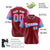 Custom Crimson Pink-Powder Blue Gradient Fashion Authentic Baseball Jersey