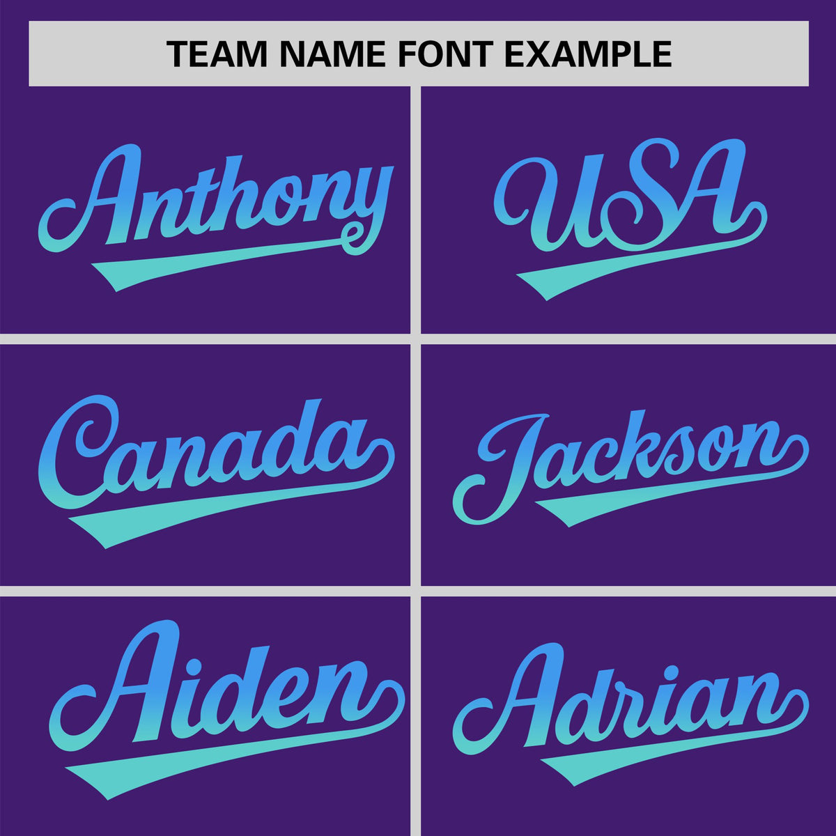 Custom Purple Powder Blue-Aqua Gradient Fashion Authentic Baseball Jersey