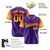 Custom Purple Orange-Gold Gradient Fashion Authentic Baseball Jersey