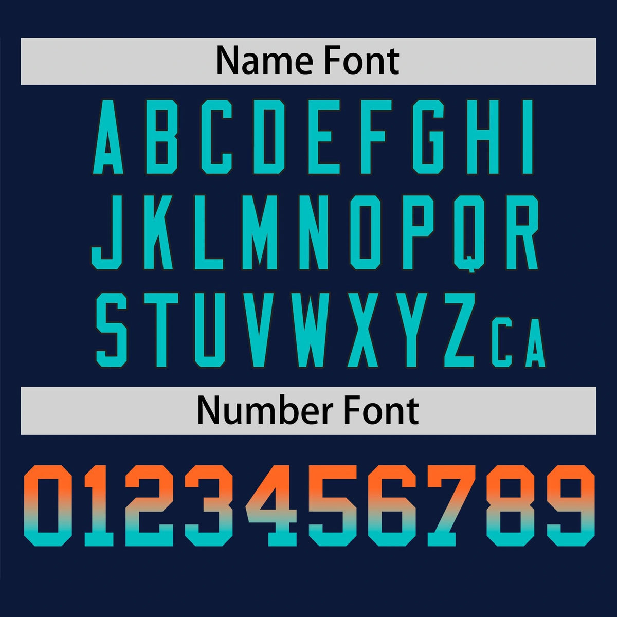 Custom Navy Orange-Aqua Gradient Fashion Authentic Baseball Jersey