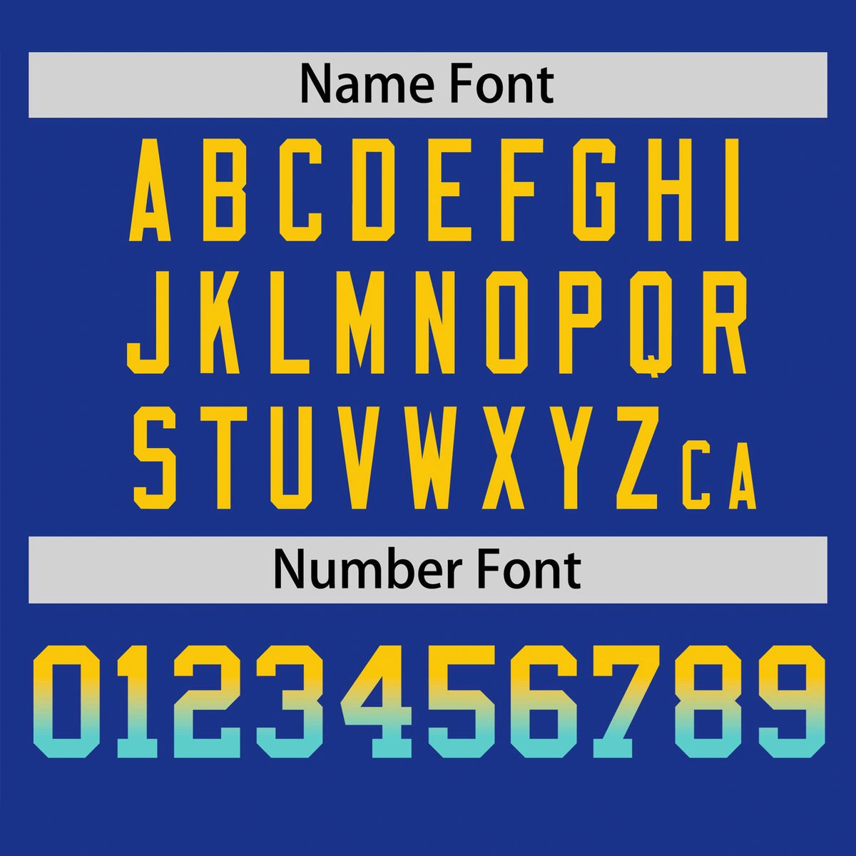 Custom Royal Blue Gold-Aqua Gradient Fashion Authentic Baseball Jersey