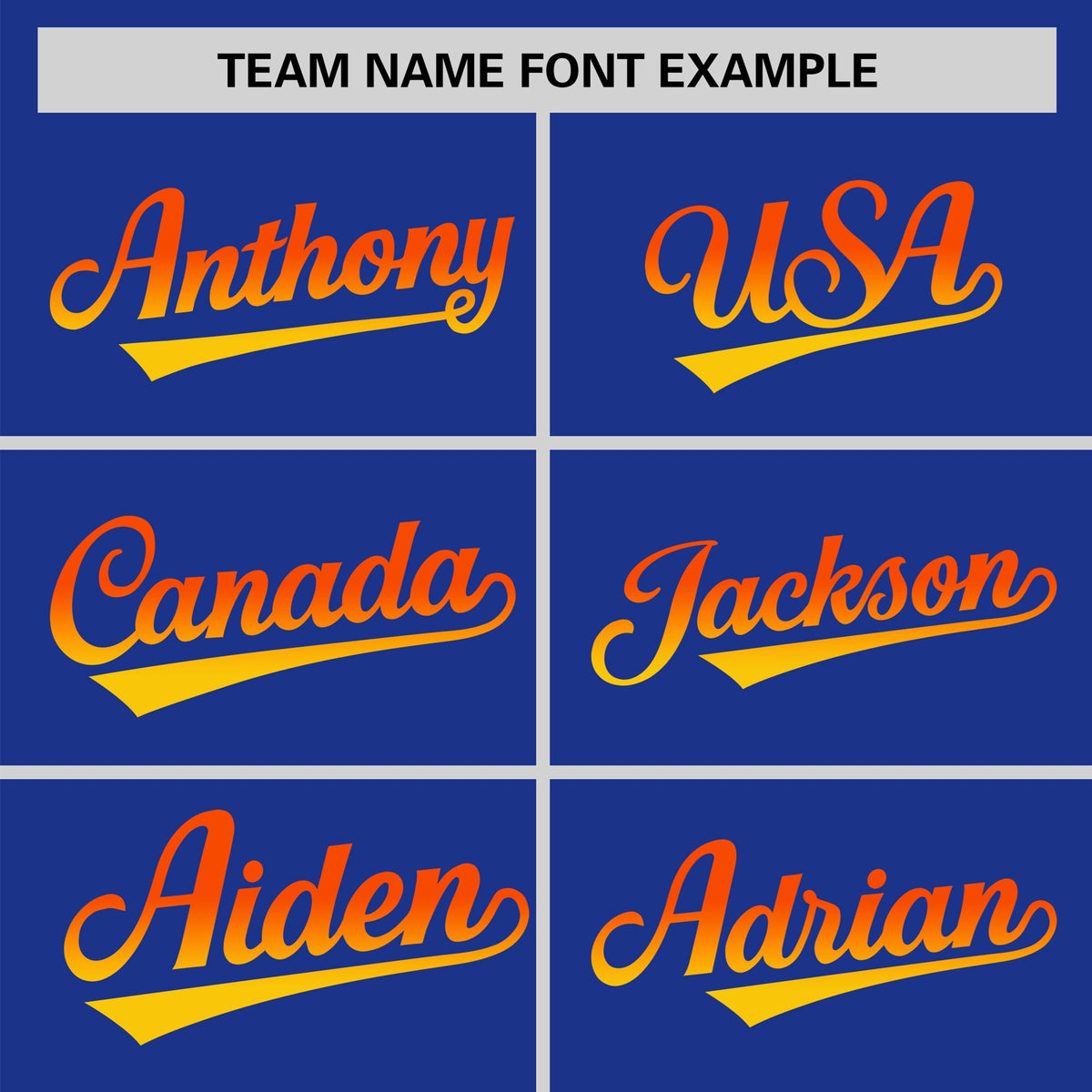 Custom Royal Blue Orange-Yellow Gradient Fashion Authentic Baseball Jersey