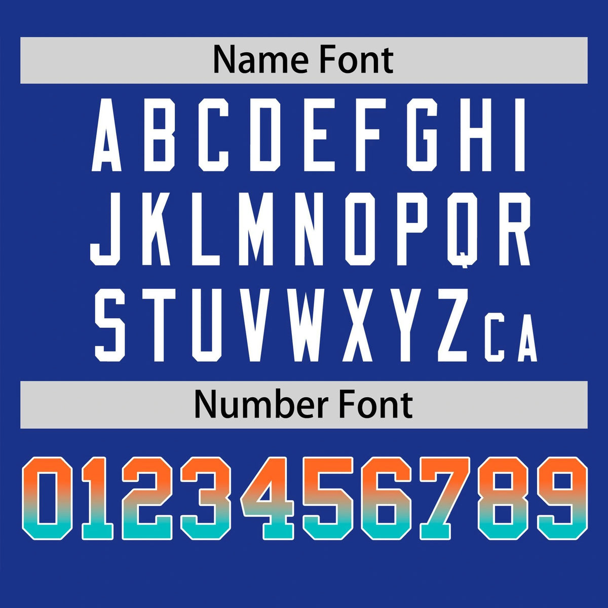 Custom Royal Blue Orange-Aqua Gradient Fashion Authentic Baseball Jersey