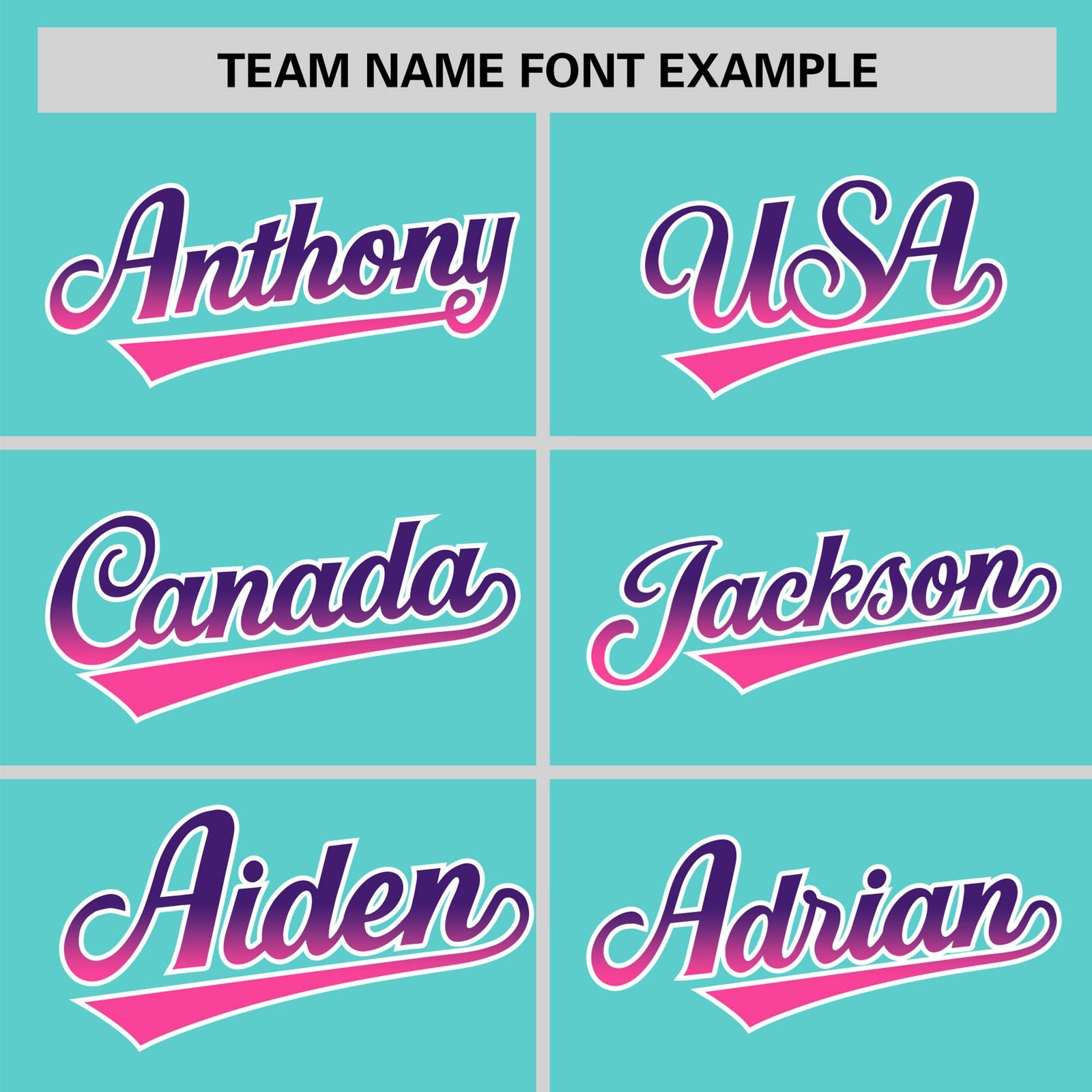 Custom Aqua Purple-Pink Gradient Fashion Authentic Baseball Jersey