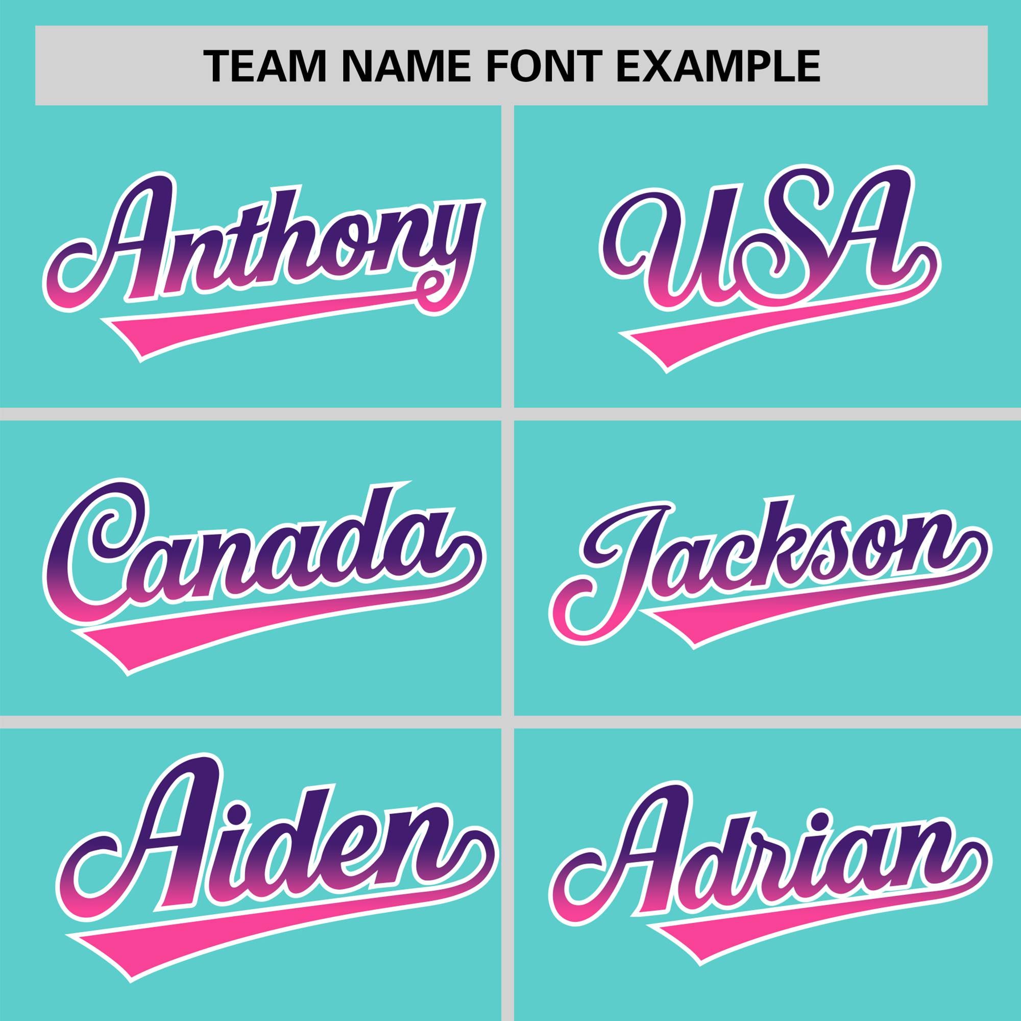 Custom Aqua Purple-Pink Gradient Fashion Authentic Baseball Jersey