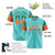 Custom Aqua Green-Orange Gradient Fashion Authentic Baseball Jersey