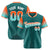 Custom Midnight Green Orange-Aqua Gradient Fashion Authentic Baseball Jersey