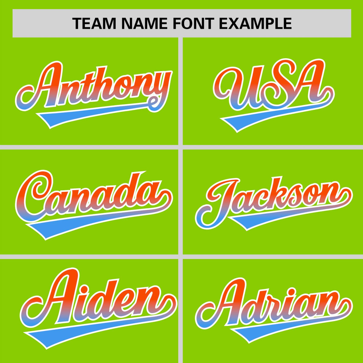 Custom Neon Green Orange-Powder Blue Gradient Fashion Authentic Baseball Jersey