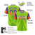 Custom Neon Green Purple-Orange Gradient Fashion Authentic Baseball Jersey