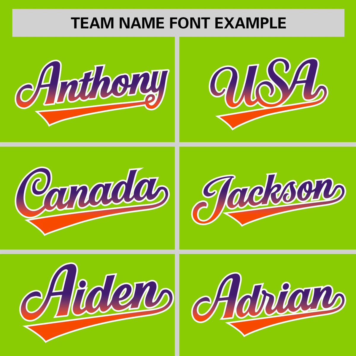 Custom Neon Green Purple-Orange Gradient Fashion Authentic Baseball Jersey