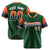 Custom Green Orange-Navy Gradient Fashion Authentic Baseball Jersey