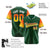 Custom Green Orange-Gold Gradient Fashion Authentic Baseball Jersey