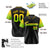 Custom Black Gold-Neon Green Gradient Fashion Authentic Baseball Jersey