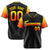 Custom Black Gold-Orange Gradient Fashion Authentic Baseball Jersey