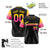 Custom Black Gold-Pink Gradient Fashion Authentic Baseball Jersey