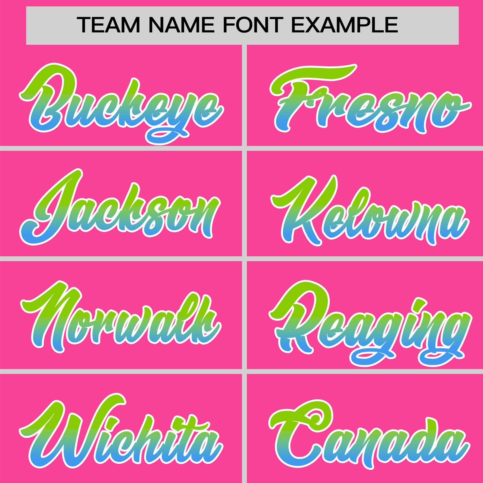 Custom Pink Neon Green-Powder Blue Gradient Fashion Authentic Baseball Jersey