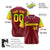 Custom Crimson Neon Green-Gold Gradient Fashion Authentic Baseball Jersey