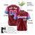 Custom Crimson Pink-Powder Blue Gradient Fashion Authentic Baseball Jersey