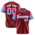 Custom Crimson Pink-Powder Blue Gradient Fashion Authentic Baseball Jersey