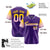 Custom Purple Gold-Light Pink Gradient Fashion Authentic Baseball Jersey